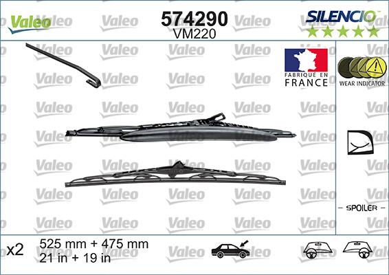 VALEO 574290 - Щітка склоочисника autozip.com.ua