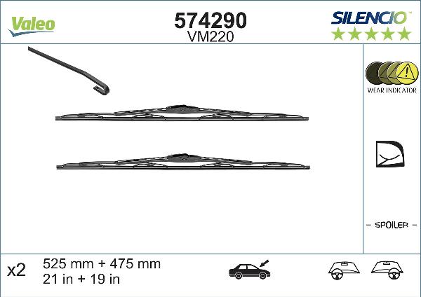 VALEO 574290 - Щітка склоочисника autozip.com.ua