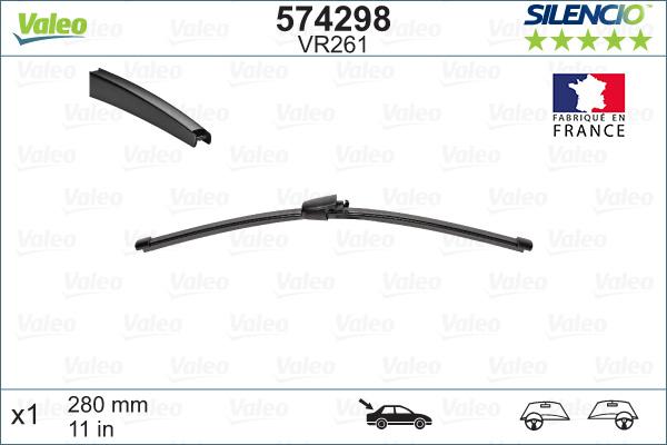 VALEO 574298 - Щітка склоочисника autozip.com.ua