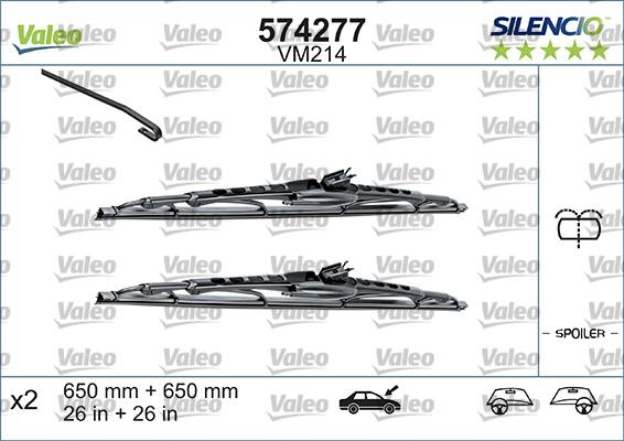 Valeo 574292 - Щітка склоочисника autozip.com.ua