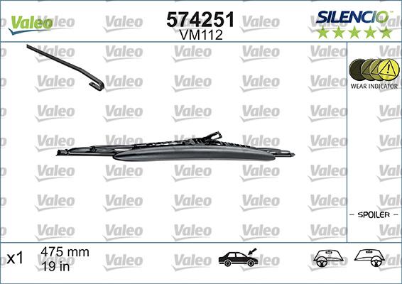 Valeo 574251 - Щітка склоочисника autozip.com.ua