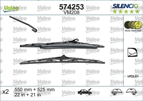 Valeo 574253 - Щітка склоочисника autozip.com.ua