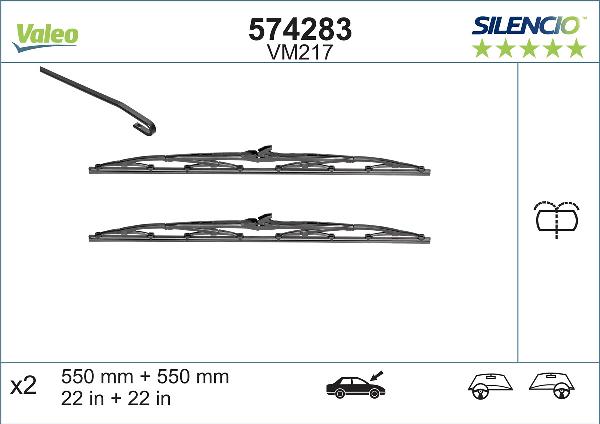 VALEO 574285 - Щітка склоочисника autozip.com.ua