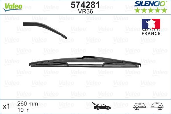 VALEO 574281 - Щітка склоочисника autozip.com.ua