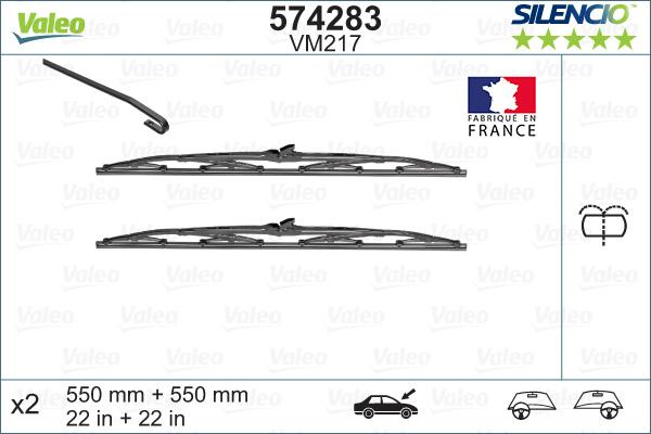 VALEO 574283 - Щітка склоочисника autozip.com.ua
