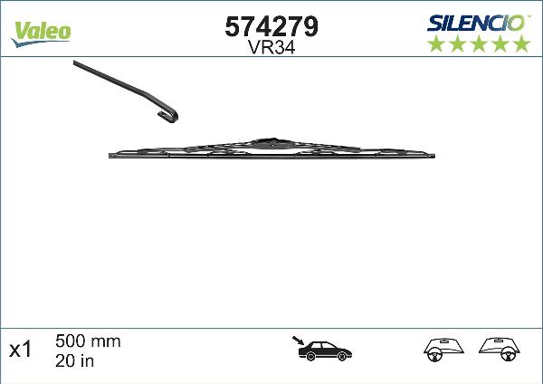 VALEO 574279 - Щітка склоочисника autozip.com.ua