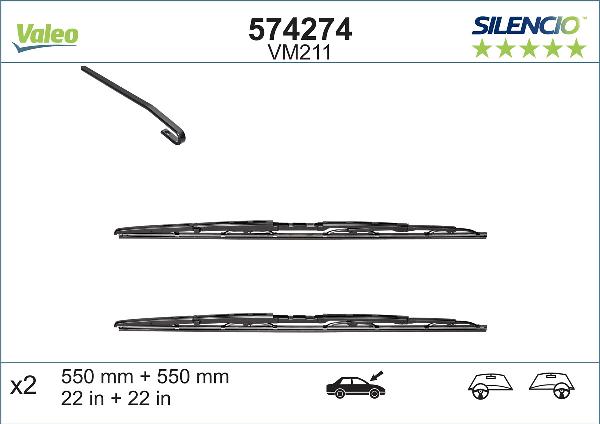 VALEO 574274 - Щітка склоочисника autozip.com.ua