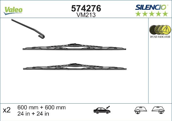 VALEO 574276 - Щітка склоочисника autozip.com.ua