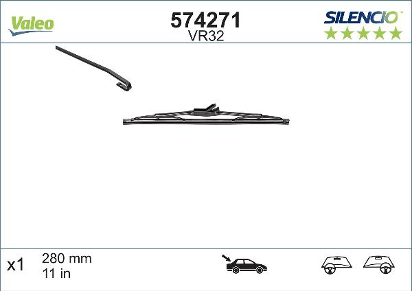VALEO 574271 - Щітка склоочисника autozip.com.ua