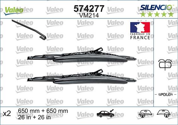 VALEO 574277 - Щітка склоочисника autozip.com.ua
