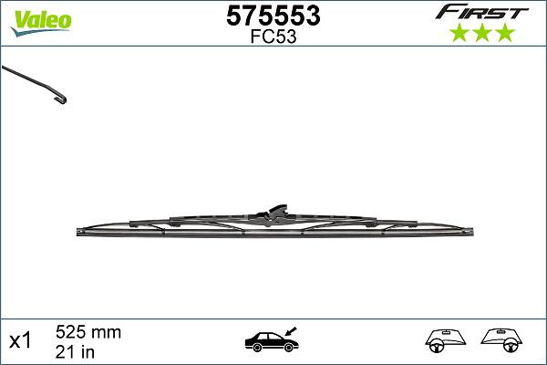 VALEO 575553 - Щітка склоочисника autozip.com.ua