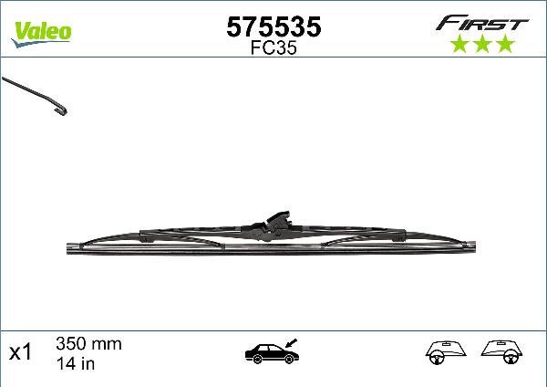 VALEO 575535 - Щітка склоочисника autozip.com.ua