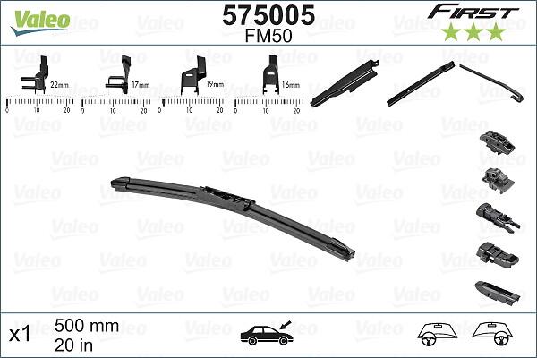 VALEO 575005 - Щітка склоочисника autozip.com.ua