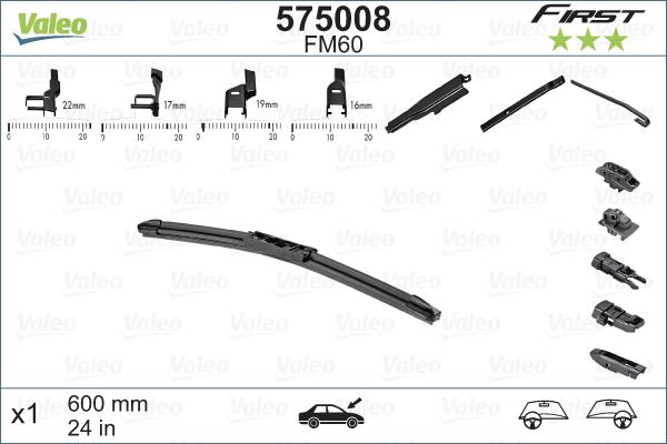 VALEO 575008 - Щітка склоочисника autozip.com.ua