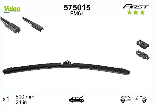 VALEO 575015 - Щітка склоочисника autozip.com.ua