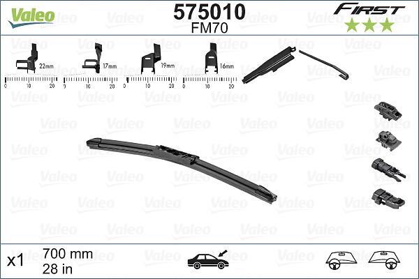 VALEO 575010 - Щітка склоочисника autozip.com.ua
