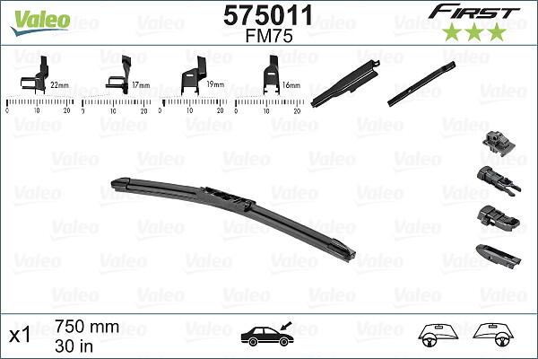 VALEO 575011 - Щітка склоочисника autozip.com.ua