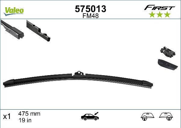 VALEO 575013 - Щітка склоочисника autozip.com.ua