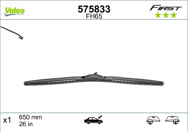 VALEO 575833 - Щітка склоочисника autozip.com.ua