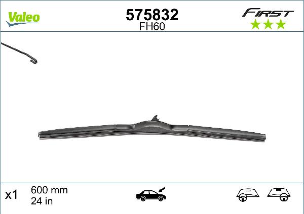 VALEO 575832 - Щітка склоочисника autozip.com.ua