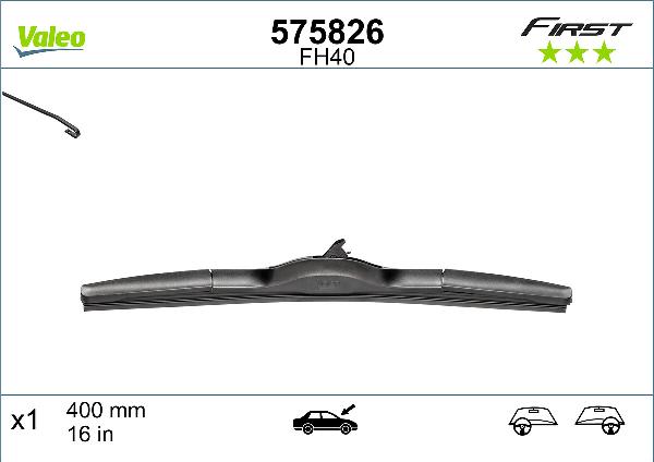 VALEO 575826 - Щітка склоочисника autozip.com.ua