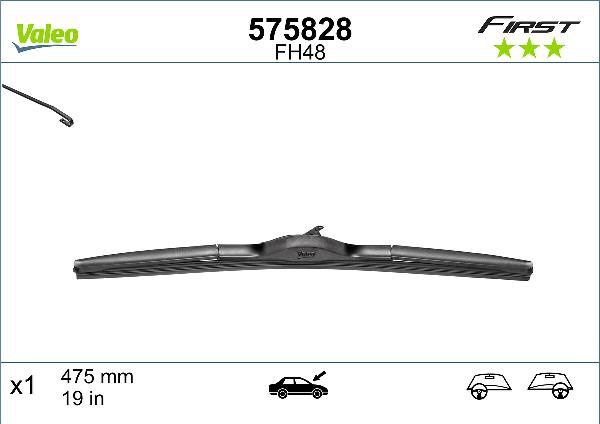 VALEO 575828 - Щітка склоочисника autozip.com.ua
