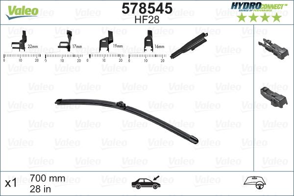 VALEO 578545 - Щітка склоочисника autozip.com.ua