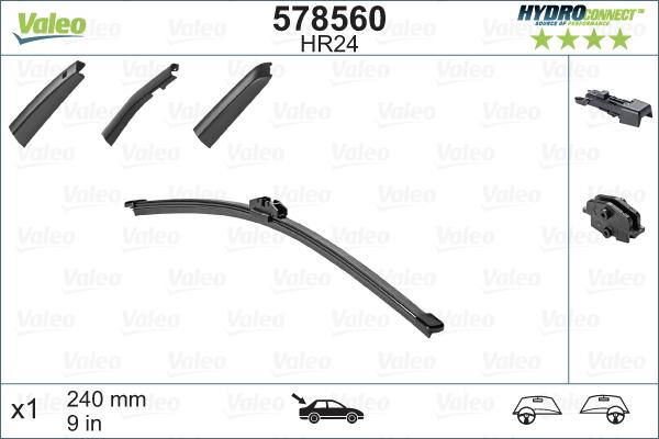 VALEO 578560 - Щітка склоочисника autozip.com.ua