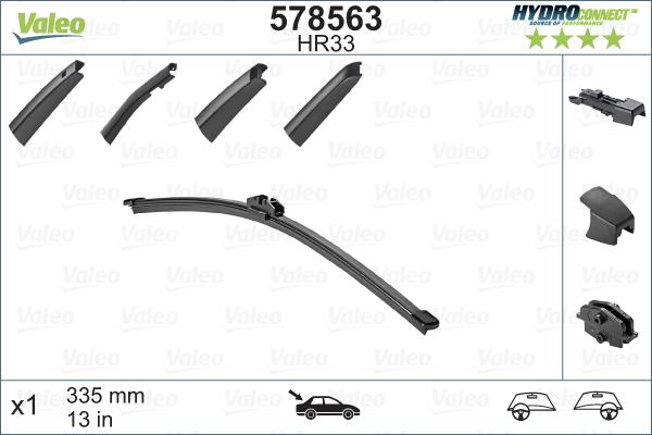 VALEO 578563 - Щітка склоочисника autozip.com.ua
