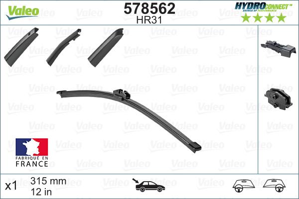VALEO 578562 - Щітка склоочисника autozip.com.ua
