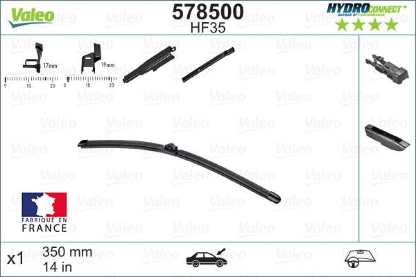 VALEO 578500 - Щітка склоочисника autozip.com.ua