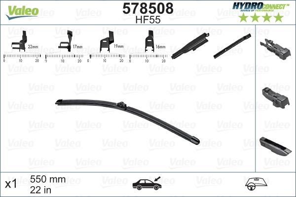 VALEO 578508 - Щітка склоочисника autozip.com.ua