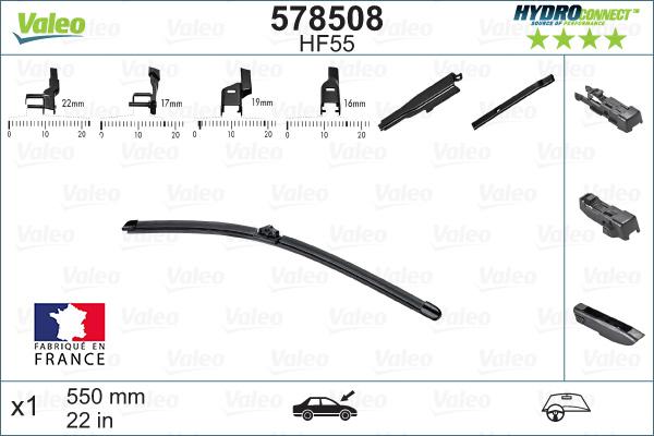 VALEO 578508 - Щітка склоочисника autozip.com.ua