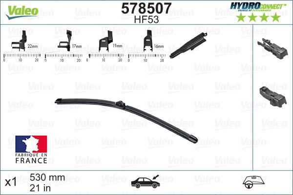 VALEO 578507 - Щітка склоочисника autozip.com.ua