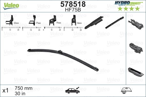 VALEO 578518 - Щітка склоочисника autozip.com.ua