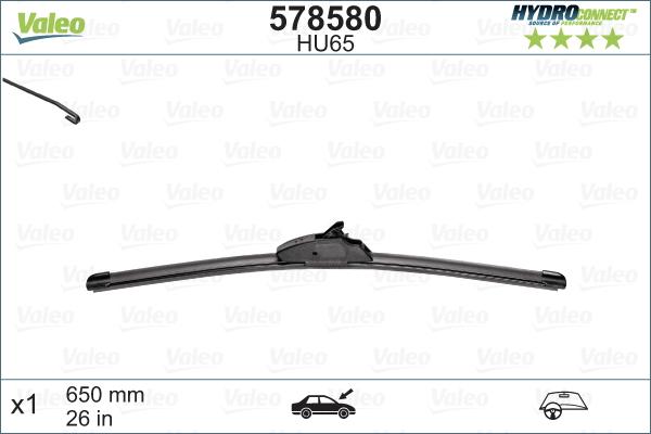 VALEO 578580 - Щітка склоочисника autozip.com.ua