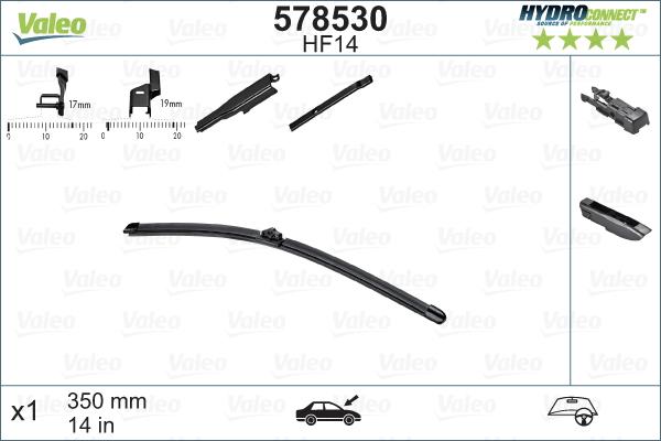 VALEO 578530 - Щітка склоочисника autozip.com.ua