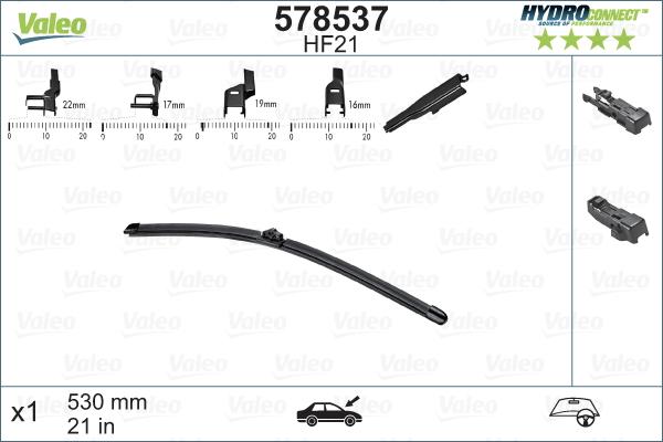 VALEO 578537 - Щітка склоочисника autozip.com.ua