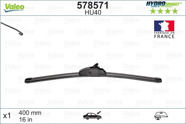 VALEO 578571 - Щітка склоочисника autozip.com.ua