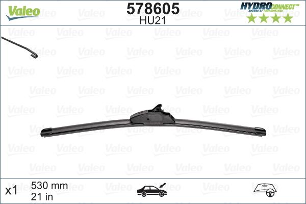 Valeo 578605 - Щітка склоочисника autozip.com.ua