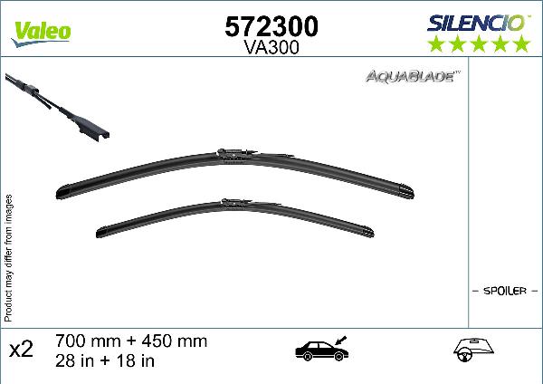 VALEO 572300 - Щітка склоочисника autozip.com.ua