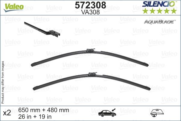 Valeo 572308 - Щітка склоочисника autozip.com.ua