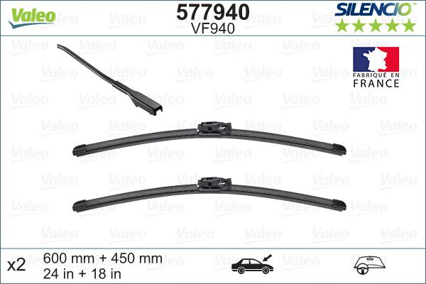 VALEO 577940 - Щітка склоочисника autozip.com.ua