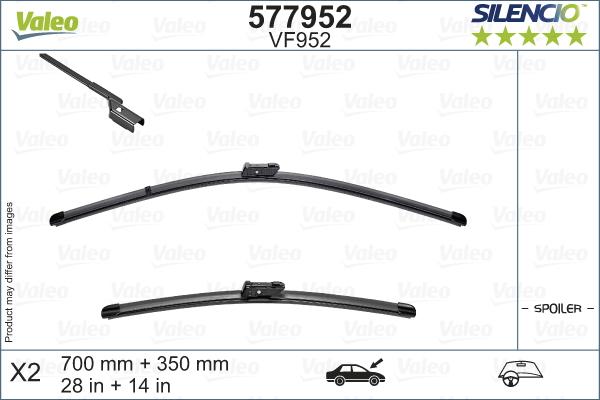 Valeo 577952 - Щітка склоочисника autozip.com.ua