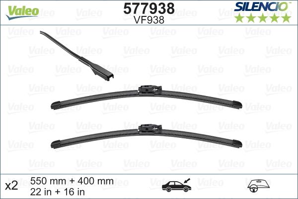 Valeo 577938 - Щітка склоочисника autozip.com.ua