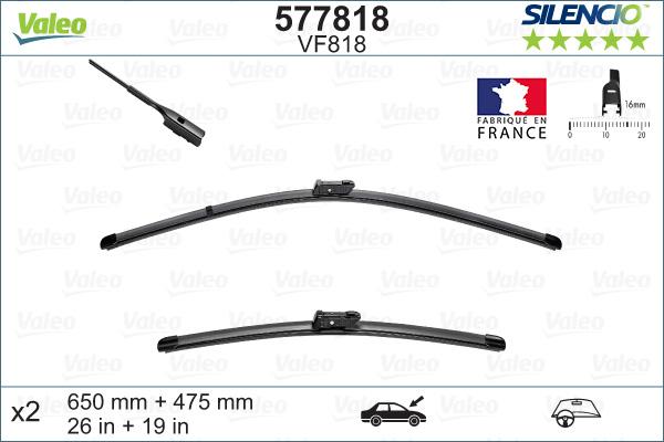 VALEO 577818 - Щітка склоочисника autozip.com.ua