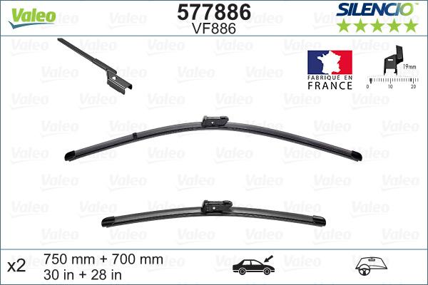 VALEO 577886 - Щітка склоочисника autozip.com.ua