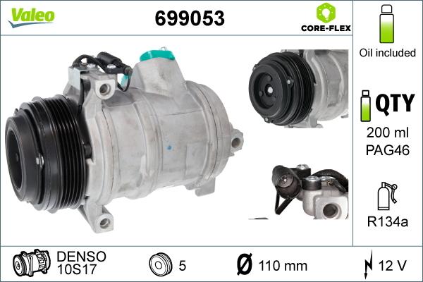 VALEO 699053 - Компресор, кондиціонер autozip.com.ua