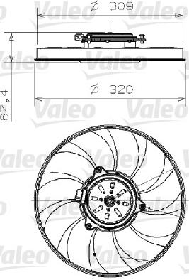 Valeo 696001 - Вентилятор, охолодження двигуна autozip.com.ua