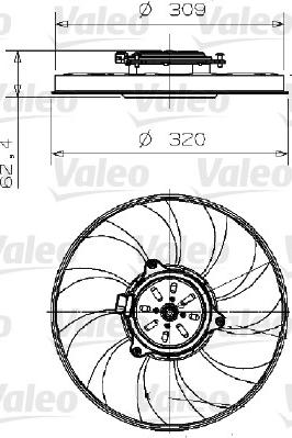 Valeo 696003 - Вентилятор, охолодження двигуна autozip.com.ua